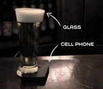 verre telephone bar Le verre à bière anti téléphone portable