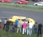 accident voiture Une voiture Koenigsegg CCR fauche 20 personnes