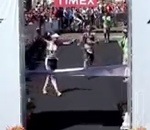 course arrivee Fêter sa victoire trop tôt (Ironman 70.3 Brésil)