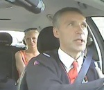 camera cachee taxi Premier ministre norvégien chauffeur de Taxi
