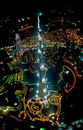 khalifa Dubaï la nuit