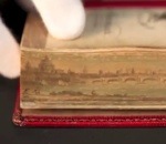 peinture Peinture cachée sur la gouttière d'un livre