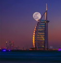 dubai Lune sur le Burj al-Arab