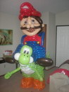 mario ballon Costume de Mario sur Yoshi en ballon de baudruche