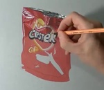 realiste dessin Dessin réaliste d'un paquet de chips