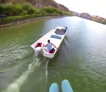 saut parachute Saut en parachute d'un pont avec atterrissage sur un bateau