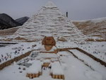 egypte pyramide Sphinx de Gizeh recouvert de neige (Fake)