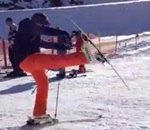 ski fail Ski vs Vitre d'autocar