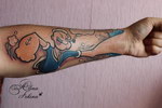 tatouage bras Tatouage Popeye