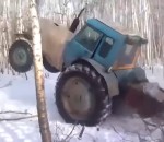 neige remorque Un furieux du tracteur !