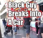 voiture homme Blanc vs Noir qui essaie de voler une voiture
