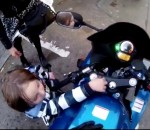 moto motard Le motard et l'enfant
