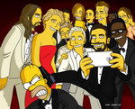 oscars selfie Le selfie des Oscars version Simpson