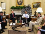 thrones game fer Obama sur le trône de fer