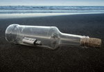 sos bouteille Bouteille à la mer moderne