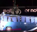 football equipe Adidas détruit l'autocar des Bleus de Knysna