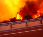 californie voiture Traverser un incendie en voiture