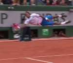 tennis roland-garros Le plongeon de Gaël Monfils à Roland-Garros