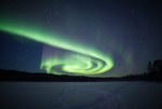boreale ciel Une aurore boréale en spirale