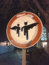 robin panneau Batman et Robin dans un panneau de signalisation