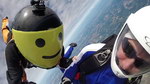 parachutisme casque Visière Smiley d'un casque