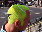 balle tennis Coupe de cheveux balle de tennis