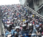 circulation scooter Un torrent de scooters à Taipei (Taïwan)