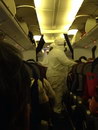 avion combinaison Hôtesse de l'air dans un vol en Afrique de l'ouest