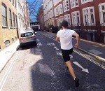 course homme Course contre le métro
