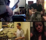 montage Une chanson créée à partir de vidéos de musiciens YouTube amateurs