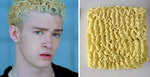 noodle cheveux Justin Timberlake ressemble à des noodles