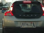 plaque immatriculation Plaque d'immatriculation Metallica
