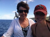 femme selfie Photobomb de baleine
