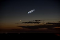ciel La galaxie d'Andromède vue depuis la Terre si elle était plus lumineuse.
