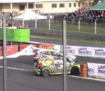 course voiture virage Joli dépassement de Rossi dans un virage