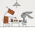 animation La lapine et le cerf