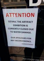 exposition titanic Une exposition sur le Titanic fermée à cause d'un dégât des eaux