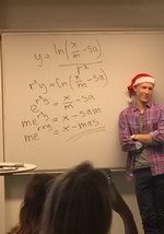 equation tableau Un prof de maths souhaite un joyeux Noël