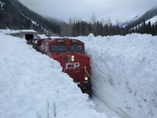 neige Un train au milieu de la neige