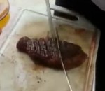 tranche couteau Couper rapidement un steak en tranches
