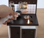 mini miniature Faire à manger dans une mini-cuisine