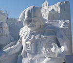 star vador wars Sculpture en neige Star Wars