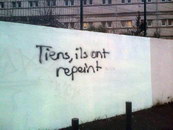 graffiti peinture Tiens, ils ont repeint