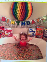 cereale fillette Bain de céréales pour son anniversaire