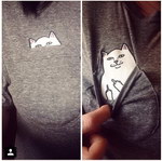 t-shirt Oh mignon le petit chat dans ta poche
