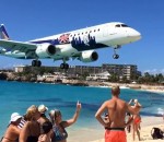 avion rase-motte plage Atterrissage à Saint-Martin
