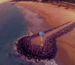 sauvetage plage Drone sauvé de l'eau au dernier moment