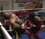 boxe boxeur KO extrêmement violent pendant un combat de boxe
