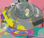gag canape Rick & Morty dans les Simpson
