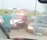 voiture coince Un policier coincé dans sa voiture